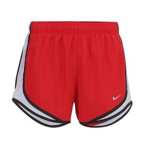 Red, Black, and White Nike shorts